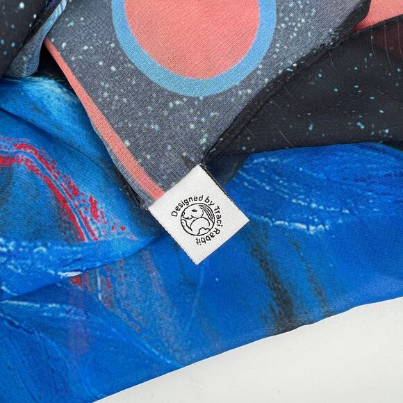 Traci Rabbit Silk Chiffon Cherokee Design Open Front Shawl - Picture 5 of 6